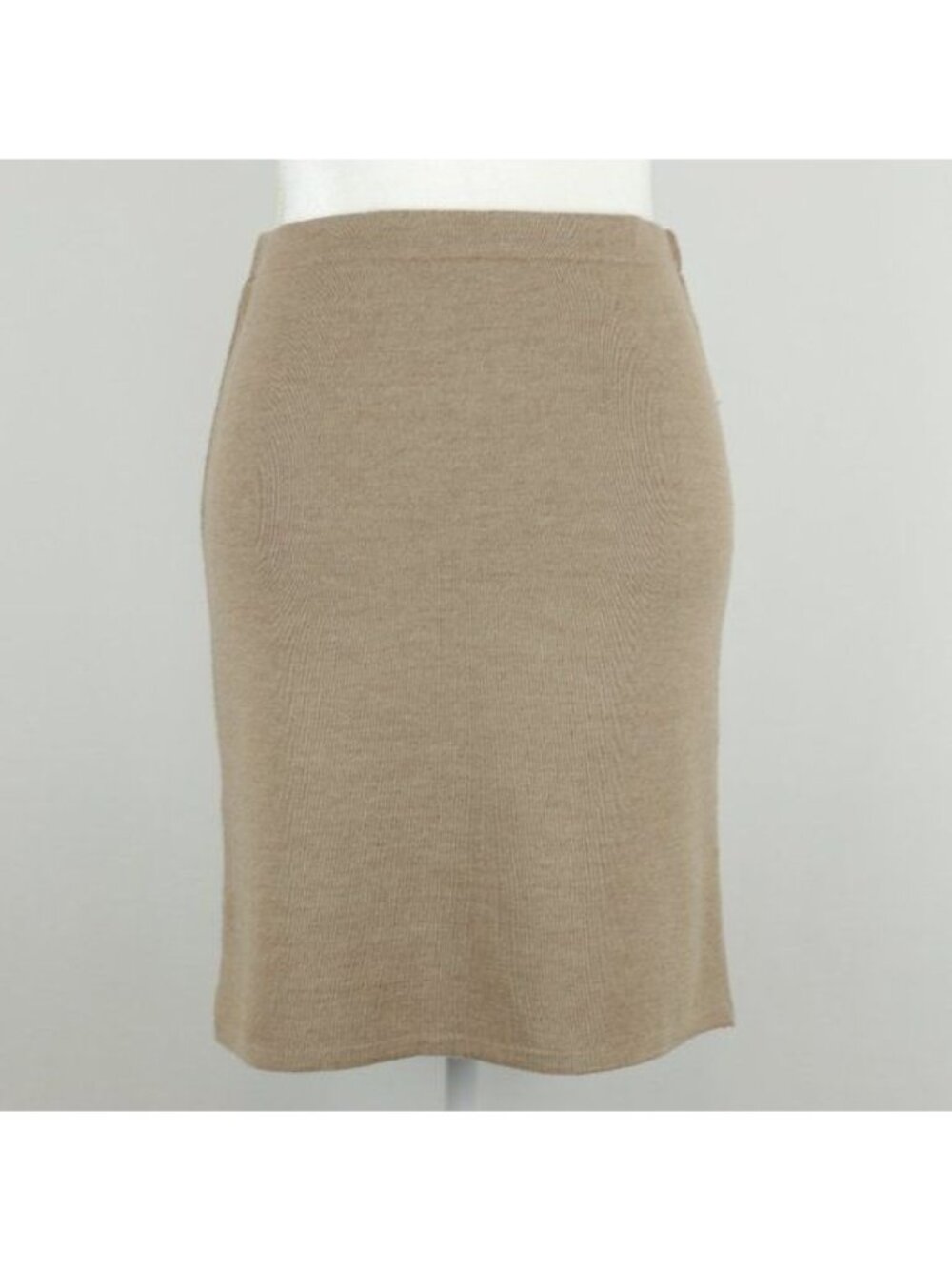 L&F Women's Medium Tan Merino Wool Blend Tight Knit Sweater Pencil Skirt